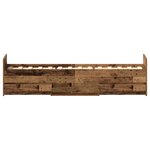 vidaXL Cadre de lit sans matelas vieux bois 100x200 cm bois ingénierie