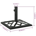 vidaXL Socle de parasol Vert 44x44x31 cm Fonte