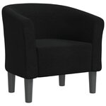 vidaXL Chaise cabriolet noir tissu