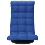 vidaXL Chaise de sol pivotante Bleu Tissu