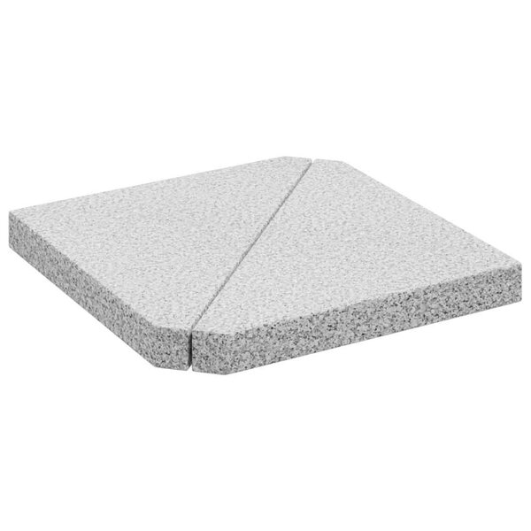 vidaXL Plaques de poids de parasol 2 Pièces triangulaire granit gris 14kg