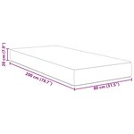 vidaXL Matelas de Lit avec matelas Crème 80 x 200 cm tissu