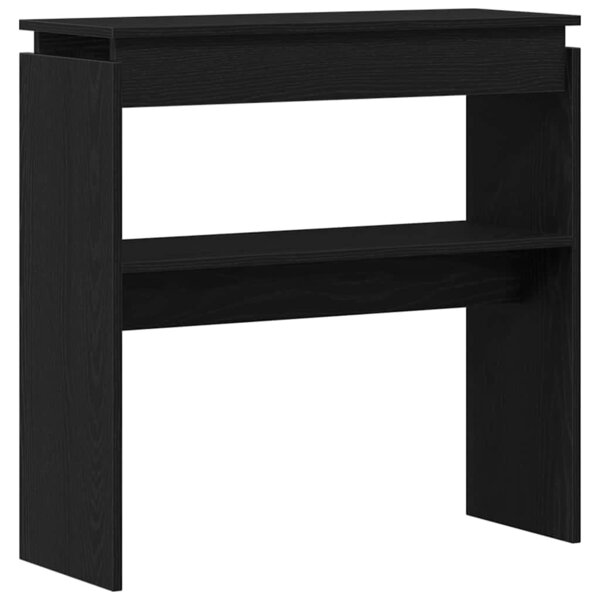 Table Console vidaXL Noir Chêne 80x30x80 cm Bois d'ingénierie