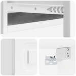 vidaXL Table d'appoint murale Blanc brillant 87 5 x 34 5 x 17 cm