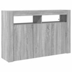 vidaXL Buffet Sonoma gris 116 x 30 x 75 cm Bois d'ingénierie