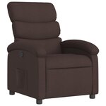 vidaXL Fauteuil inclinable Marron foncé Tissu