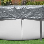 Bestway Couverture de piscine 1 Ø3 05 m Rond Polyester Gris for