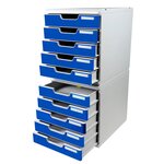 Module De Classement Modulo Office 5 Tiroirs Fermés - Bleu - Exacompta