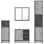 vidaXL Ensemble de meubles de salle de bain 4 Pièces sonoma gris