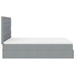 VidaXL Cadre de lit ottoman et matelas gris clair 140x200 cm tissu