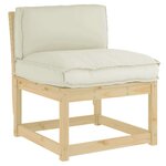 vidaXL Coussin pour dossier de palette Crème 70 x 40 x 12 cm