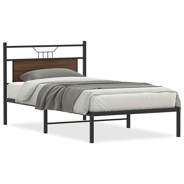 vidaXL Cadre de lit sans matelas chêne marron 100x190 cm