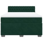 vidaXL Sommier à lattes de lit et matelas Vert foncé 160x200cm Velours