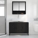 vidaXL Ensemble de mobilier de salle de bain 2 Pièces Chêne noir