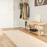 vidaXL Coureur de Tapis MARSA Crème 100 x 450 cm Polyester et PVC