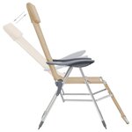 vidaXL Chaises de camping pliantes et repose-pied lot de 2 textilène