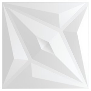 vidaXL Panneaux muraux 12 Pièces blanc 50x50 cm XPS 3 m² étoile