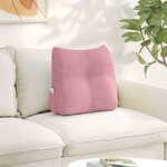 vidaXL Coussin de Dos Rose 45 x 24 x 50 cm Velours