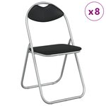 vidaXL Chaise pliante 8 Pièces Noir et gris 48 x 43 5 x 81 cm Simili cuir