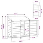 vidaXL Abri de jardin Marron 106 5 x 56 x 113 5 cm Bois d'ingénierie