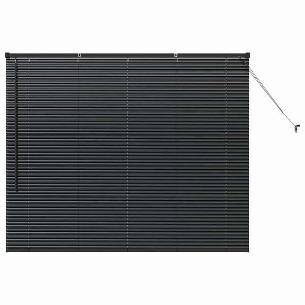 vidaXL Store de Fenêtre avec des rideaux Noir Aluminium