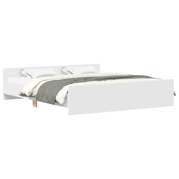vidaXL Cadre de lit sans matelas blanc 200x200 cm