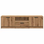 vidaXL Meuble TV chêne artisanal 140x35x40 cm bois d'ingénierie