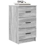 vidaXL Cabinet de chevet Sonoma gris 38 x 38 x 66 cm Bois d'ingénierie