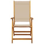 vidaXL Chaises pliables de jardin lot de 2 bois d'acacia et textilène