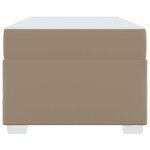 vidaXL Cadre de lit avec matelas Cappuccino 100 x 200 cm tissu