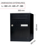 Boite à colis Eclipse 1 porte noir mat RAL 9005 M