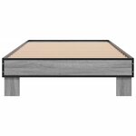 vidaXL Cadre de lit sans matelas sonoma gris 100x200 cm