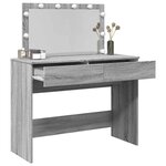 vidaXL Coiffeuse avec LED sonoma gris 100x40x120 cm