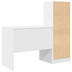 vidaXL Bureau avec tiroir avec étagère avec stockage 2 Pièces Blanc