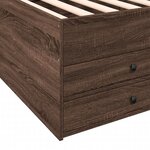 vidaXL Lit de jour et tiroirs chêne marron 75x190 cm bois d'ingénierie