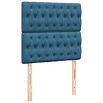 vidaXL Sommier à lattes de lit avec matelas bleu 90x200 cm velours