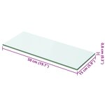 vidaXL Panneau d’étagère Verre transparent 50 x 15 cm