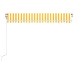 vidaXL Auvent rétractable automatique 450x350 cm Jaune et blanc