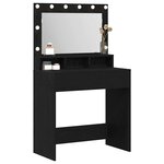 vidaXL Table de Toilette avec étagère Chêne noir 75 5 x 41 x 135 cm