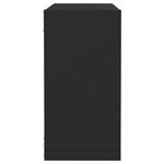 vidaXL Étagères cube murales 4 Pièces noir 30x15x30 cm
