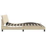 vidaXL Cadre de lit sans matelas crème 200x200 cm tissu