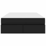 vidaXL Lit avec rangement et matelas avec matelas Noir 120 x 200 cm