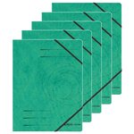 Pack de 5 Chemises à élastiques easyorga  A4  carton Vert HERLITZ