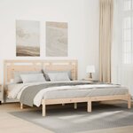 vidaXL Cadre de lit extra long sans matelas 180x210 cm bois massif