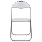 vidaXL Chaise pliante 8 Pièces Blanc et Gris 48 x 43 5 x 81 cm