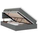 vidaXL Lit avec rangement et matelas Gris foncé 120 x 200 cm Velours