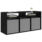 vidaXL Basboard avec tiroir Chêne noir 102 x 32 x 48 5 cm