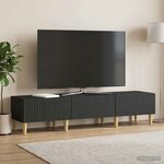 vidaXL Meuble TV 147 x 34 5 x 30 cm Noir Bois d'ingénierie