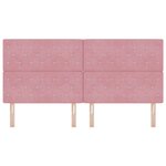 vidaXL Tête de lit avec tête de lit Rose 200 cm Cuir synthétique