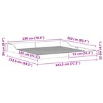 vidaXL Cadre de lit Blanc 180 x 210 cm Bois massif en pin